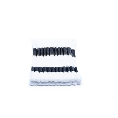 White Embroidery Floss, 24 Skeins Embroidery Thread Friendship Bracelet String, Cross Stitch Threads Hair Wrap Yarn