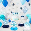 12PCS Winter Wonderland Party Decorations 3D Honeycomb Winter Centerpieces for Tables Blue White Christmas Party Supplies for Kids Birthday Xmas Holiday Party Prop Favors