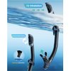 Snorkeling Gear for Adults, Kwambiri Dry-Top Snorkel Set, 181°Panoramic Wide View Diving Mask Breathing Freely Snorkel Mask for Snorkeling Scuba Diving Swimming Travel（Adults）