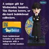 Royal Bobbles Wednesday Addams with Nevermore Academy Stained Glass Window – 6.75 Inches Tall – Collectible Bobblehead Statue