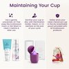 EcoBlossom Reusable Menstrual Cup Set - The Most Reliable Medical Grade Silicone Period Cups - Comfortably use for 12 Hours (2 Small Cups)