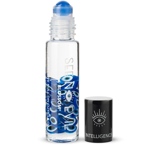 Blossom See No Evil Scented Roll on Cuticle Oil for Nails, Rollerball Application for Nail Support, Cruelty Free, 0.19 fl oz/5.5mL, Intelligence Jasmine