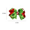 Christmas Green Hair Bow Clips 4.3'' Girls Christmas Party Dress Decorations Kids Xmas Alligator Barrette Pins Gift Women Halloween Holiday Outfit Decor Accessory