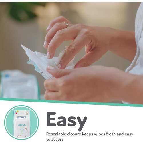 Dr. Talbot's Pacifier and Teether Wipes Naturally Inspired with Citroganix, Vanilla Milk, 48 Count, 1 Pack