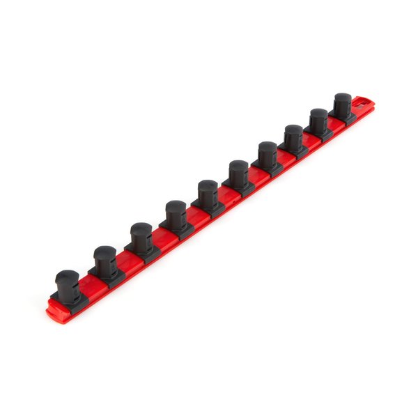 TEKTON 3/4 Inch Drive x 18 Inch Socket Rail, 10 Clips (Red) | OSR33110
