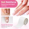 Chrontier Silk Nail Wrap Nail Splits Breaks Instant Reinforce Repair Bandage Tape Protector Self Adhesive Easy Trimerable for UV Gel Acrylic Nail Art Extension Fiberglass Professional Manicures Tool