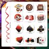 24PCS Casino Theme Hanging Swirls Decorations, Las Vegas Poker Party Supplies Ceiling Hanging Swirls for Casino Poker Games Night Birthday Party Decorations