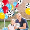 Cartoon Balloons Birthday Party Supplies Party Decorations Cow Print Sky Blue Cloud Balloons Arch Garland Kit for Kids Boys Girls Farm Themed Party Decor Favor