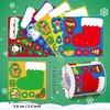 ANGOLIO 300PCS Christmas Stockings Scene Roll Make Your Own Christmas Stockings Stickers Craft Mix and Match DIY Sticker for Xmas Hoilday Party Favors Kid Sticker Game Classroom Reward Supply