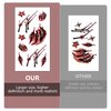 154 PCS Halloween Scar Temporary Tattoos - Horror Zombie Makeup Realistic Fake Bloody Wound Stitch Vampire Bite Waterproof Tattoo Stickers for Women Men Adult Kid Cosplay Party Masquerade Prank Prop