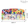 French Amie Pocket Comb Multicolor Small 4 Inch Cellulose Handmade Smooth Tip Wide Tooth Non Static Hair Comb