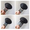 4PCS Rhinestone Flower Puff Hair Head Cushion Invisible Fluffy Hair Pad Sponge Clip Front Hair Base Comb Bun Bump Up Volume Hair Base Hair Bump Clip Increase Hair Pad For Women Girls (Random Color)