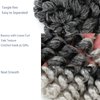 2X Ringlet Wand Curl Jamaican Bounce 3 Packs Silver Grey 8 inch Synthetic Crochet Hair Extensions Short Crochet Braiding Hair 20 Roots (#Ombre Silver Gray)