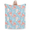 Axolotl Blanket Cute Axolotl Fleece Throw Blanket Fuzzy Plush Super Soft Cozy Warm Axolotl Decor Stuffed Animal Bedding Blanket Gifts for Boys Girls Kids Adult Men Women 40"x50"
