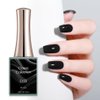 CANNI Black Gel Nail Polish, 1 Pcs 16ml Pure Black Gel Polish Soak Off LED Nail Gel Polish Set Nail Art Starter Manicure Salon DIY at Home