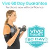 Vive Bicep Brace Compression Sleeve for Tendonitis - Upper Arm Tricep & Bicep Support Brace for Pain Relief - Comfortable, Lightweight, & Adjustable Wrap for Recovery, Rehab, or Workouts (Medium)