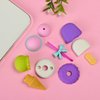 Food Earsers for Kids, 16 Pcs 3D Cute Mini Ice Cream Donut Take Apart Erasers, Cool Fun Puzzle Desk Pet Erasers for Girls