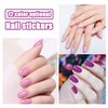 WOKOTO 12 Sheets Pink Series Nail Stickers Full Nail Wraps for Women Girls Solid Nail Stickers Decals Gel Nail Strips for Women Girls Stick On Nails Polish Stickers Gel Nail Stickers Strips