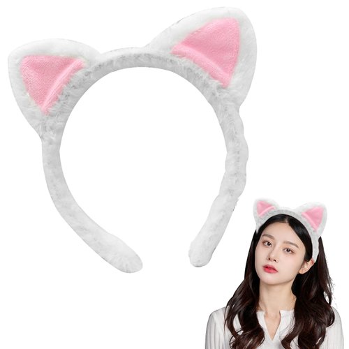 AEGYPIUS Cat Ears Headband Velvet Headbands for Women Soft Plush Material Headband Perfect for Cosplay Velvet Hairband Cat Headband for Parties Ideal for Women and Girls