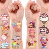 Ice Cream Temporary Tattoos - Ice Cream Birthday Decorations Party Favor Supplies Boy Girl Teen Gift Idea Summer Holiday Festival Outdoor Activity