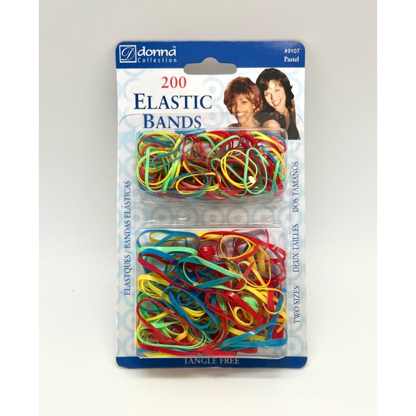 DONNA ELASTIC BANDS WOMEN ELASTIC HAIR TIE, HAIR ACCESSORIES FOR WOMEN PERFECT FOR PONYTAILS AND MORE 200PCS PASTEL