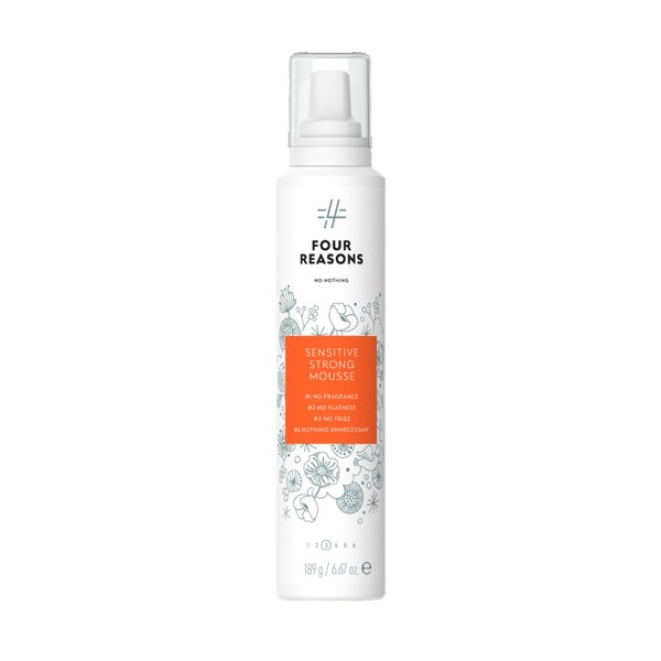 No nothing Very Sensitive Strong Hair Volumizing Mousse - Hypoallergenic, Unscented, Free from Fragrance, Paraben, Alcohol and Gluten, Soy-Free, 6.8 oz