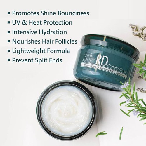 SH-RD Protein Cream for Dry Damaged Hair | Protein Leave-In Conditioner to Restore, Revitalize and Repair Split Ends | Conditioning Hair Cream for All Hair Types - 1.69oz/50ml
