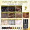 PureRadiance Hair Fiber for Thinning Hair - Quick Solution for Thicker, Fuller-Looking Hair - Strong Hold, No Itching, & Sweat Proof - Advanced Hair Building Fibers for Instant Volume (White)