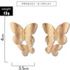 YienDoo Boho Big Butterfly Drop Earrings Vintage Gold Double Butterfly Dangle Earrings Statement Animal Butterfly Earrings Prom Butterfly Earrings Jewelry for Women