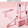 Tiejdhr 4 Colors Mini Little Tube Lipstick, Matte Velvet Lipstick, Red Moisturizer Smooth Lip Stick Lip Stain Long Lasting 24-Hours Waterproof Labiales Mate (Set A)