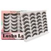 Losha Eyelashes Natural Look Faux Mink Lashes Pack Handmade Fluffy False Eyelashes 14 Pairs Cat Eye Lashes (54)