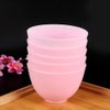 3Pcs Silicone Facial Mixing Bowl DIY Face Bowl for Home Use, Facial (Pink)