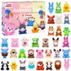 Ruisita 32 Pack Mini Plush Animals Toys Set, Jungle Animal Plush Toys Stuffed Animals Set for Easter Hunts, Basket Stuffers, Easter Party Favor, Goodie Bag Fillers