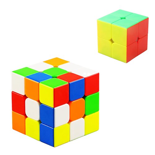 Speed Cube Set 2x2x2 Speed Cube 3x3 Speed Cube Toy 3x3x3 Magic Speed Cube Puzzle Game Speed Cube Puzzle 3x3 Puzzle for Kids and Adults(Stickerless)