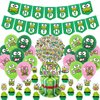 Keroppi Birthday Party Decorations, 83pcs Keroppi Frog Party Supplies with Happy Birthday banner, Cupcake Toppers, Balloons and Stickers for Big-Eyed Frog Theme Kids Birthday Shower Party
