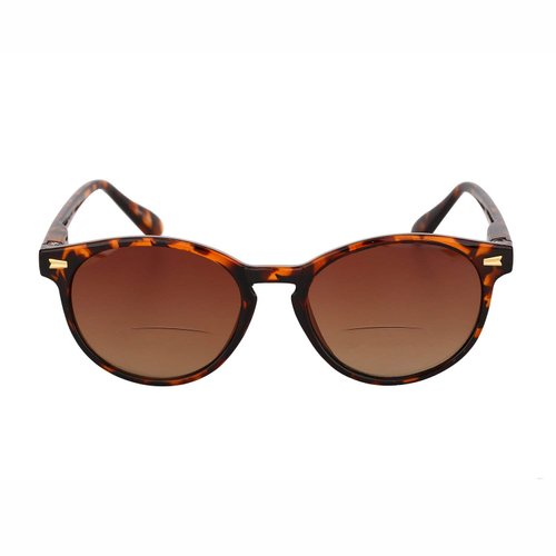 Mass Vision 3 Pair of The Brilliance Bifocal Sunglasses - Round, Full Frame Reading Sunglasses (Black/Tortoise, 3.0)