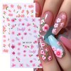Flowers Nail Art Stickers Decals 3D Butterfly Lavender Flowers Design Nail Decals for Summer Nail Art Decorations Charms 6PCS Blossom Purple Petal Flower Stickers for Women Girls DIY Manicure Nail Art