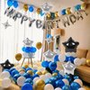 CANREVEL Happy Birthday Banner 13pcs 16 Inch Mylar Foil Letters Sign Balloons Birthday Party Decorations for Kids and Adults - 3D Silver