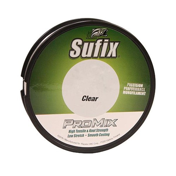 Sufix 602-006C ProMix Monofilament Line, 6 Lbs Tested, 0.010" Diameter, 330 yd Capacity, Clear