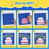 Kssiaz DIY Birthday Cake Mosaic Painting Kit, DIY Mosaic Arts and Craft Kits with Cream Glue Accessories, Handmade Sticker Painting Kit for Boys, Girls, Adults, Birthday Gift, Room Decor