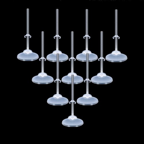 APOHALO 10PCS Doll Stands action figure stand, Doll Stand Display Holder, Ideal Doll Display Stand Support with Adjustable Waist Clip for 11 to 13 Inch Tall Dolls(Clear)