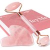 BAIMEI IcyMe Jade Roller & Gua Sha, Face Roller Redness Reducing Skin Care Tools, Self Care Pink Gift for Men Women, Massager for Face, Eyes, Neck, Relieve Fine Lines and Wrinkles - Rose Quartz