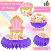 Floral Princess Party Honeycomb Centerpieces ，Her Royal Fiveness Princess Centerpiece Honeycomb Table Decorations Backdrop Crown Girls 5 Years Old Happy Birthday Party Supplies(Floral princess)