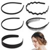Etercycle Plastic Headbands for Women, Fashion Non Slip Headbands with Teeth, Wide Hair band Hair Accessories for Women and Girls (Black)