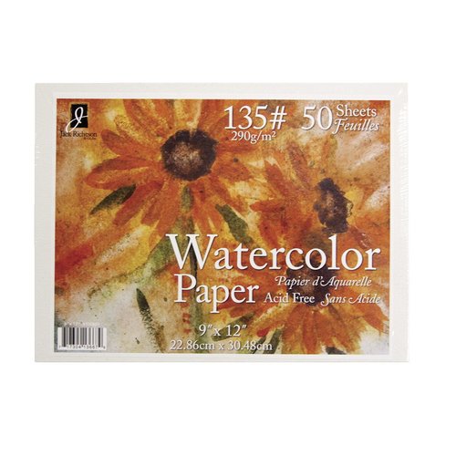 Jack Richeson 50 Pack 9" X 12" 135# Watercolor Paper