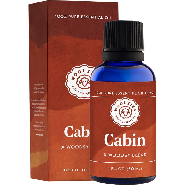 Woolzies Cabin Essential Oil Blend | Includes Patchouli, Sandalwood, & Frankincense for Diffuse, Internal & Topical Use 1 FL OZ