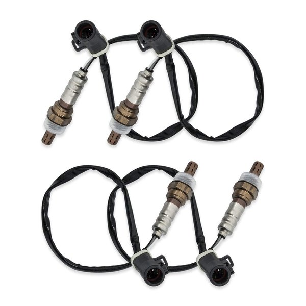 RANSOTO O2 Oxygen Sensor 15717 Downstream Upstream Compatible with 1990-2014 Ford F150 F250 F350 Ranger Escape Explorer Lincoln Mazda Mercury Replaces 15716 15718 Set of 4