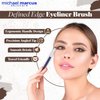 michael marcus Makeup Cake Eye Liner & Eyeliner Brush (Espresso) - Water Activated Dry Pressed, Long-Lasting & Smudge Resistant Eyeliner - Cruelty & Paraben Free - For Beginner & Pro Makeup Artist