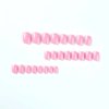 Square Press on Nails Short Fake Nails Rose Pink False Nails Acrylic Artificial Glossy Design Nails Full Cover Glue on Nails Stick on Nails for Women Girls Manicure Art Decorations