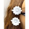 Tara Girls Self Hinge Plastic Flower Hair Barrettes 18 Pieces Selection (White)